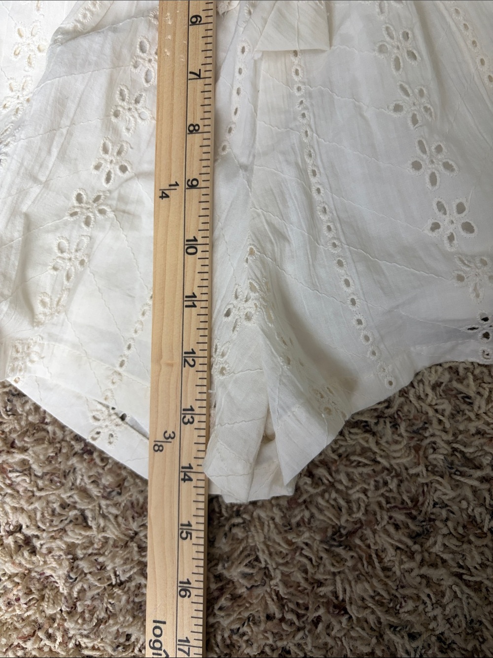 Angie Ivory Eyelet Embroidered Drawstring Shorts - Picture 3 of 3